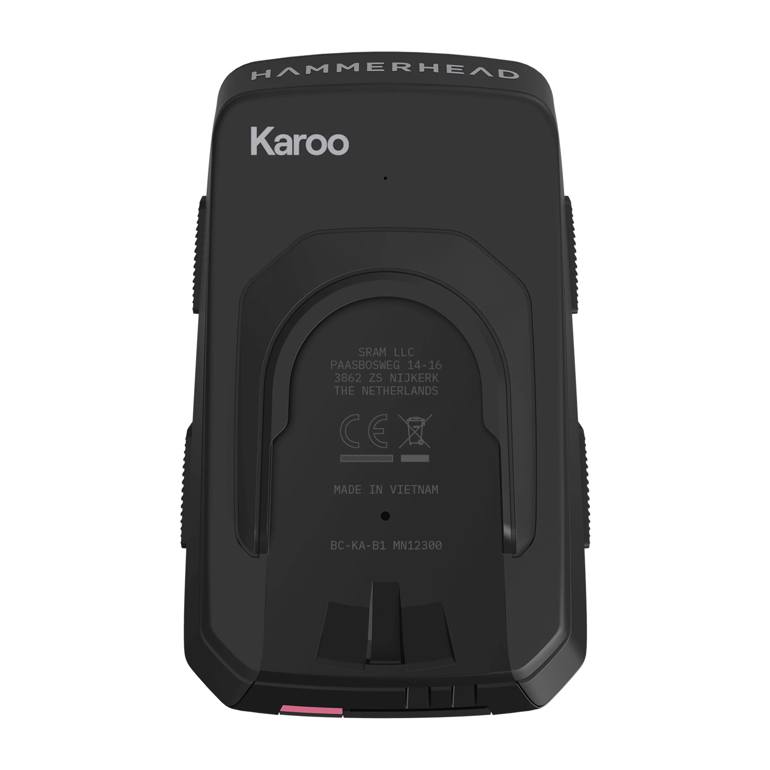 Hammerhead Karoo fietscomputer met complete gegevens.